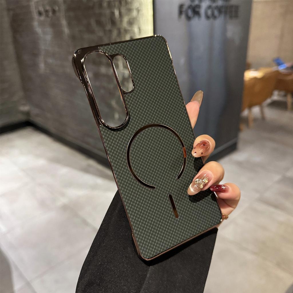 Применимо к Samsung S26Ultra безрамочный магнитный чехол для мобильного телефона из кевлара S25Ultra противоударный S24U защитный чехол