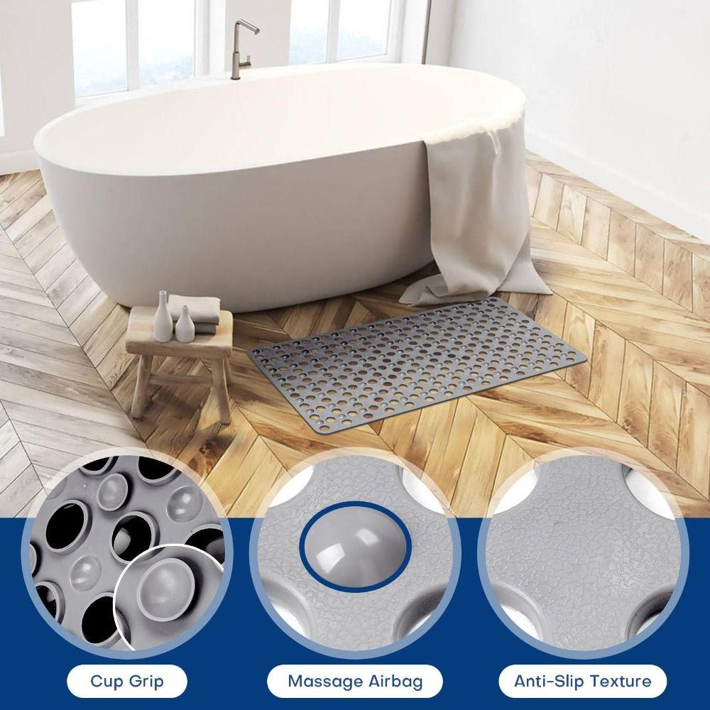 Присоски Коврик для душевой кабины Противоскользящий Безопасность Напольные коврики для ванны Машинная стирка Отверстия для стока Коврик для ванной
