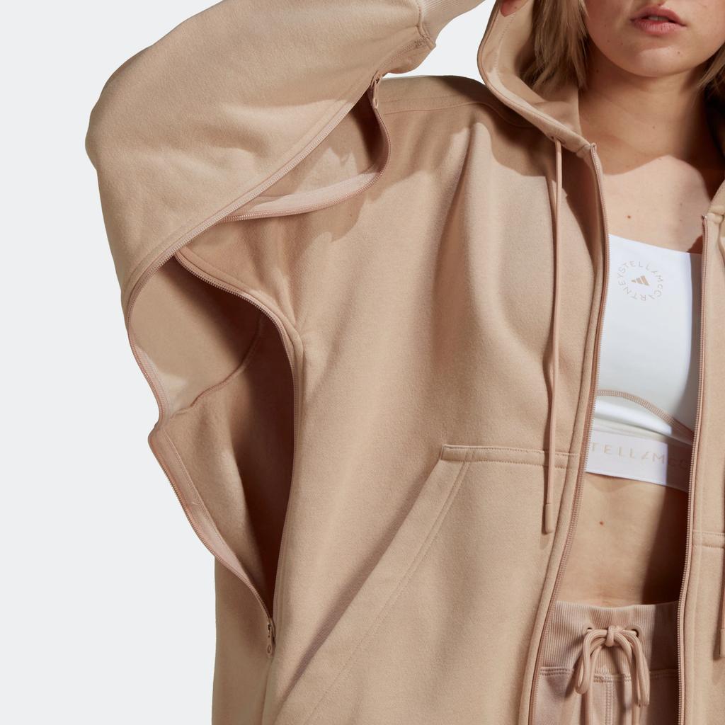 Adidas X Stella McCartney Solid Color Sports Hooded Jacket Women Jacket Light-Pink H59289