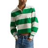 Polo Ralph Lauren Свободная хлопковая вязаная полосатая футболка-поло Женские топы 211971746-500