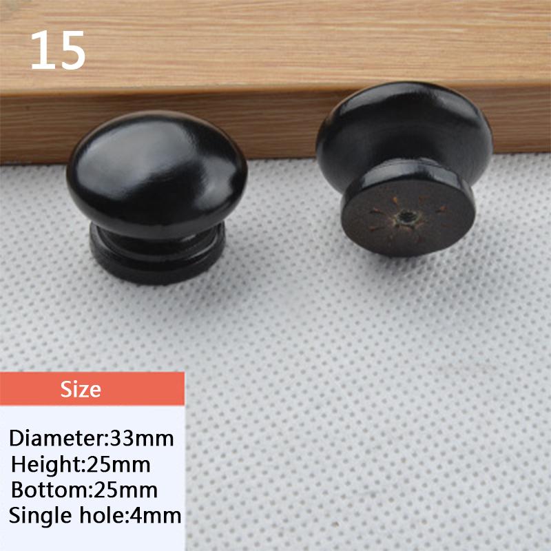 Ручка для мебели из массива дерева Круглая одноотверстная ручка из массива дерева Ручка в виде листа лотоса для ящика шкафа