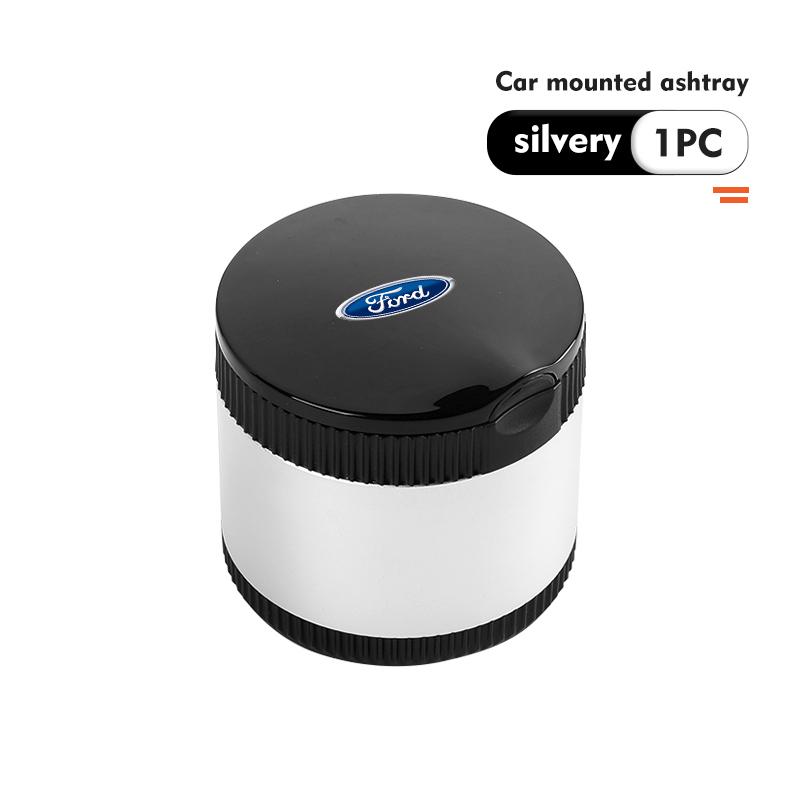 Car Mounted LED Ashtray ABS Alloy Stainless Steel Auto Accessory For Ford Focus mk2 mk3 mk4 Fiesta Ranger Mondeo S-MAX Kuga