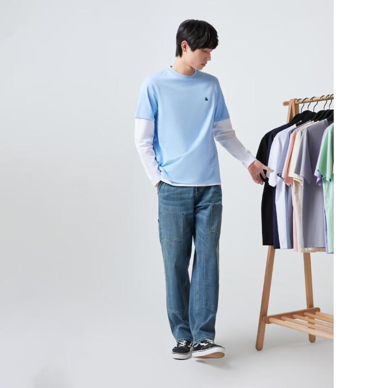 Мужская футболка Jack & Jones с вышитым логотипом и круглым вырезом