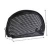 Portable Large Capacity Mesh Makeup Bag Solid Color Handheld Cosmetic Organizer Bag Lightweight Toiletry Storage Bag