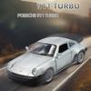 1/36 масштаб Porsche 911 Turbo игрушечная модель автомобиля литая под давлением ретро гоночная модель с инерционным механизмом игрушка для мальчика подарочная коллекция