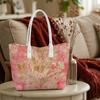 Vintage Pink Gold Pattern Tote Bag for Daily Use