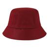 Custom Adult Cotton Bucket Hat Sublimated and Embroidered Wide Brim Round Hat for Summer Outdoor Use Solid Casual Style