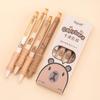 4pcs Cute Capybara Gel Pens Set Soft Holding 0.5mm Ballpoint Quick-dry Black Color Ink for Writing Gift