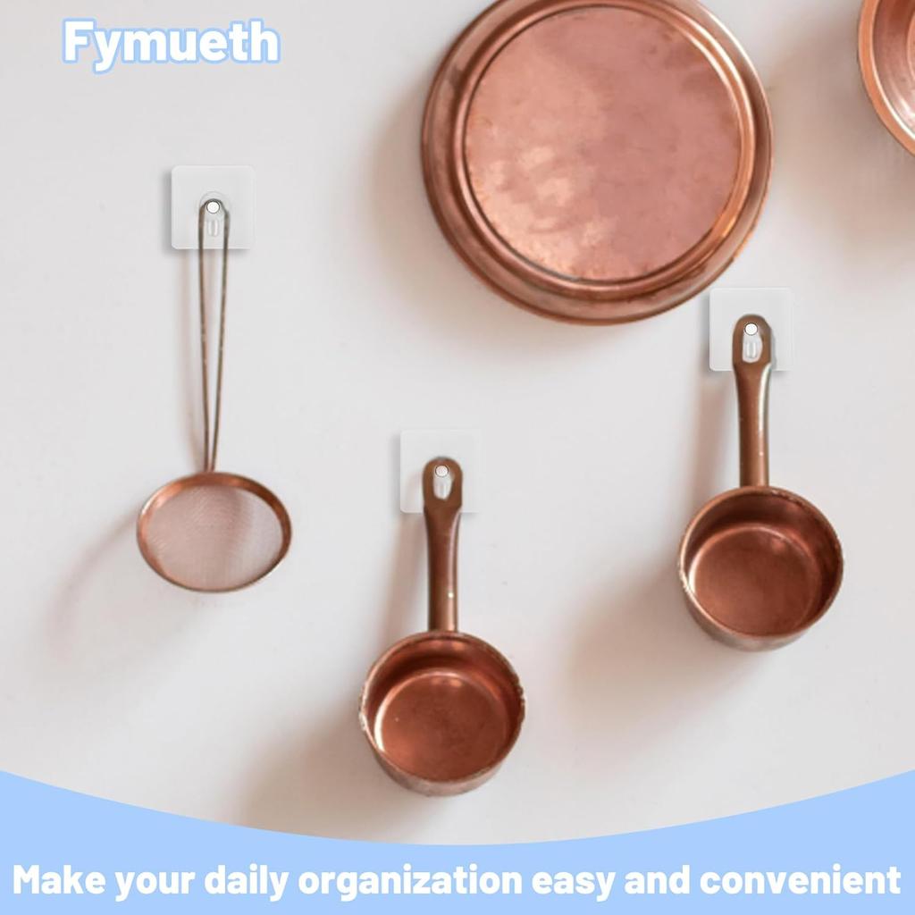 Command Hooks Picture Hanging, Wall Hangers Without Nails, Small Command Hooks, Clear for Pictures, 2.36 * 2.36 in, 20 Pack