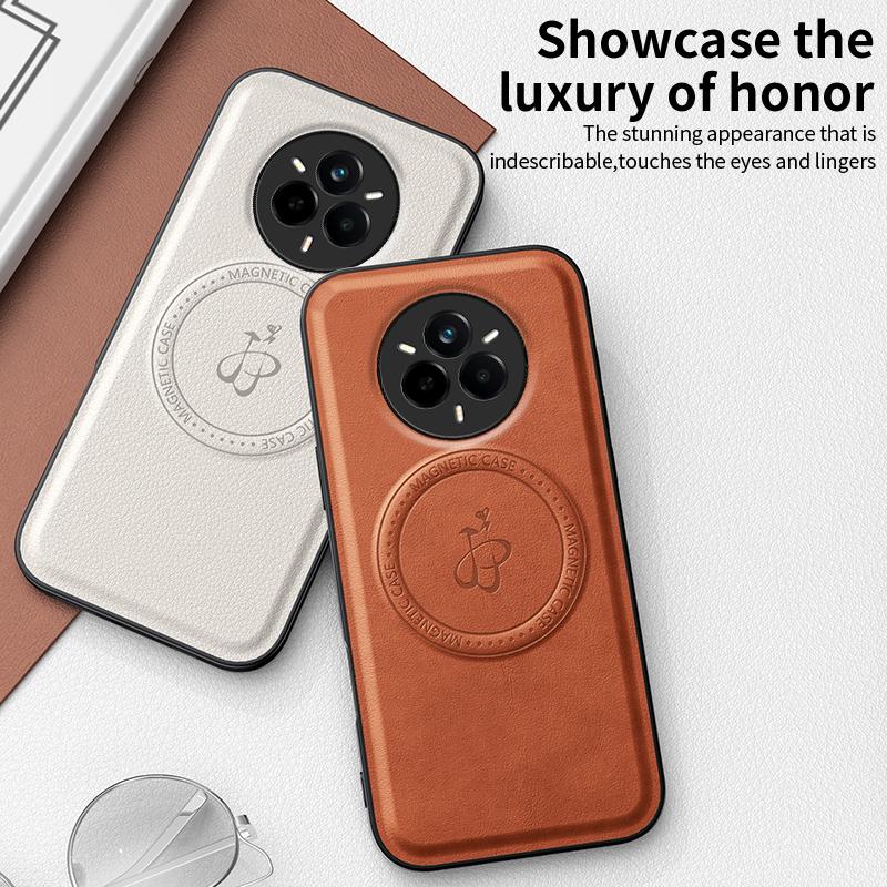 Беспроводная зарядка Магнитный чехол для Realme 14 Pro 5G 14 Pro+ Plus Защитная крышка PU кожа Жесткая задняя панель Coque