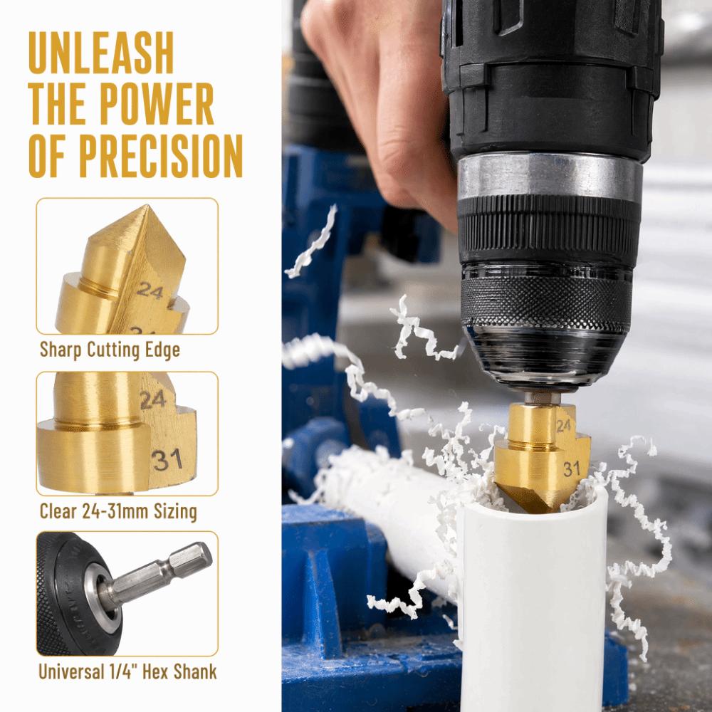 1/4 Inch Shank Stepped Drill Bit Hex Shank Hole Opening Drill Core Drill Bit Plumbing Repair