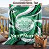 Фланелевое одеяло с принтом Celtic FC, с возможностью добавить имя, мягкий плед для дивана и кровати