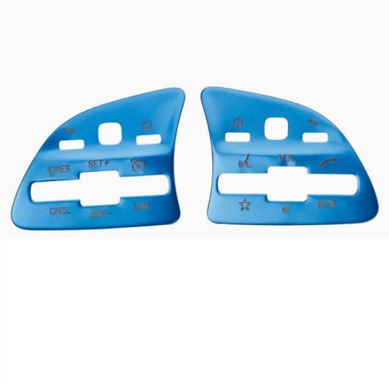 Fit For Benz GLB W247 - Aluminum Blue Steering Wheel Button Cover Trim