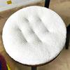 Yousheng Seat Cushion Round Futon Design Furry Short Plush Surface Extra Thick Chair Floor Cushion Anti-Slip Design Solid Color Chair Cushion