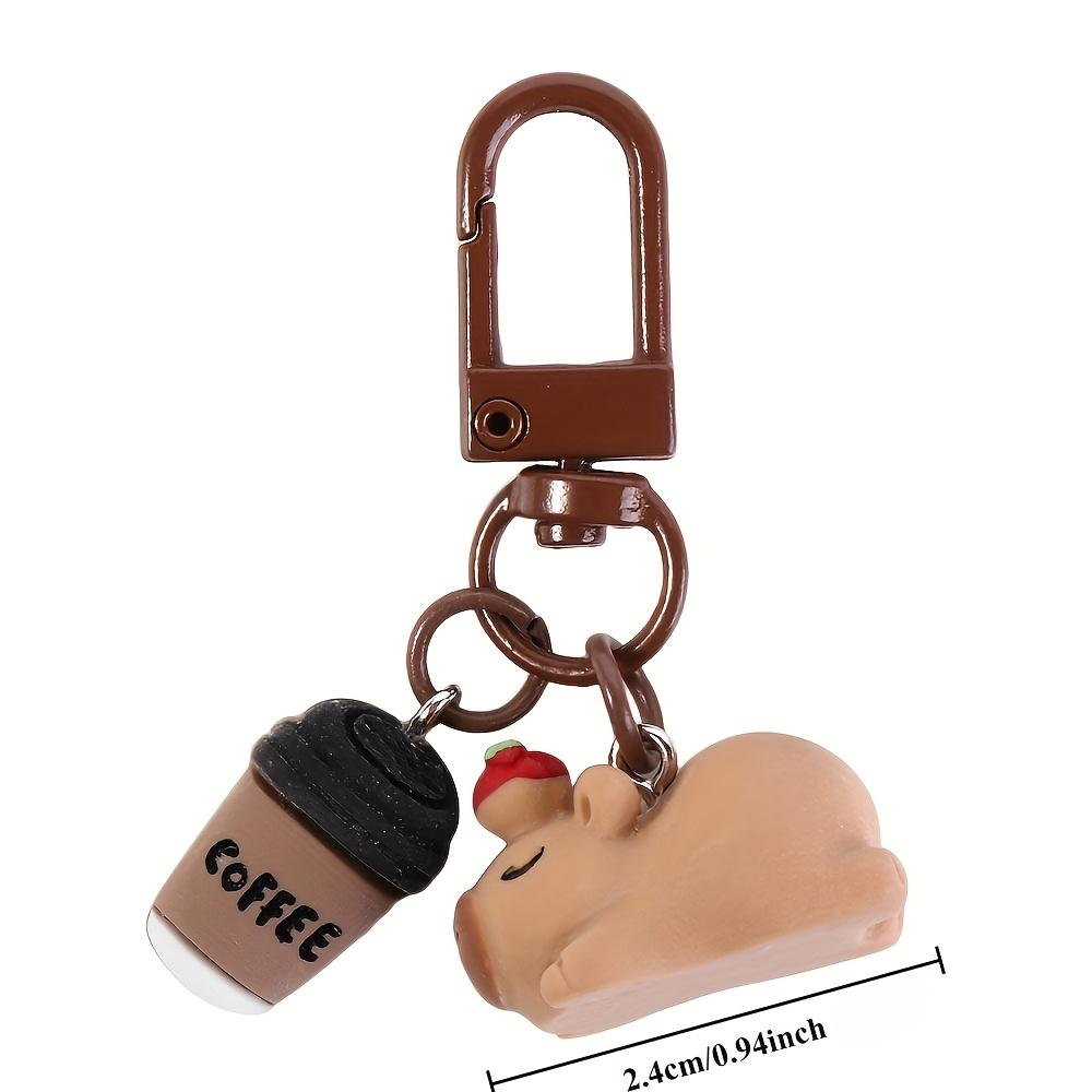 1 шт. Мультяшный милый брелок из смолы в виде капибары, подходит для женского брелка, сумки, декоративной подвески для DIY