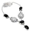 Black Spinel Gemstone 925 Sterling Silver Jewelry Necklace 18" Q4n81
