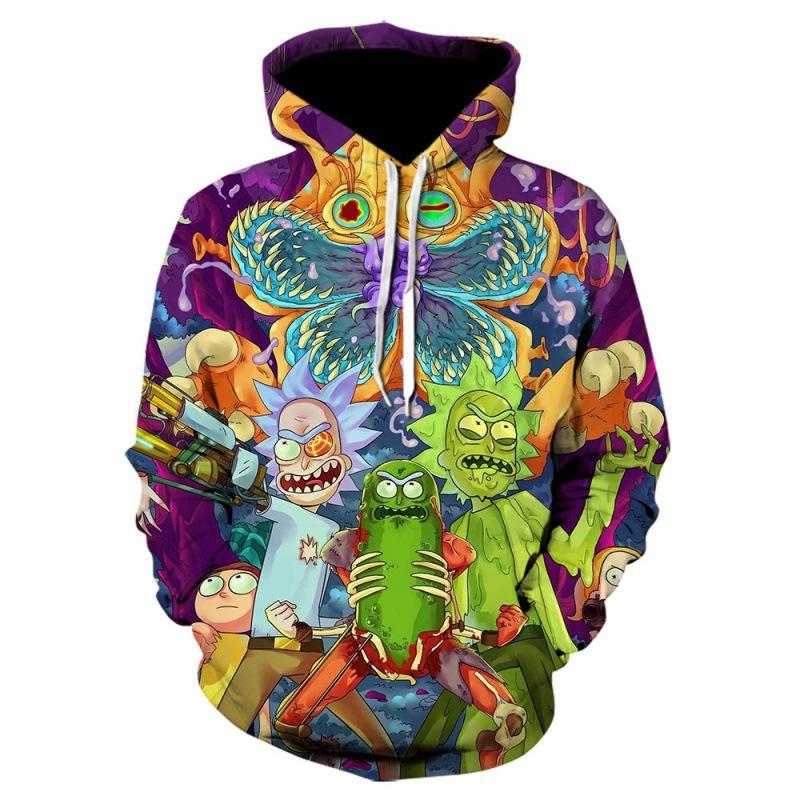 Cross-border Supply New Cartoon Rick and Modi Printed Hoodies Fashionable Men's Casual Sweatshirts Women's Sweatshirts