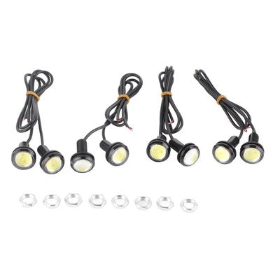 8 шт. Светодиодные фонари «Орлиный глаз» белые 23 мм 12 В Алюминиевый сплав Водонепроницаемые Пыленепроницаемые Светодиодные автомобильные фонари для