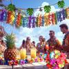 70 Pcs Hawaiian Leis Luau Party Decoration Artificial Tropical Palm Leaves Hibiscus Flowers Hula Dance Party Favors for Beach