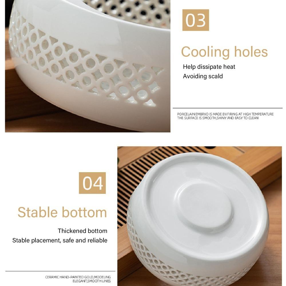 Concave Bottom Teapot Heater Round Shape Porcelain Teapot Stove Ceramic Teapot Warmer Glass Teapot