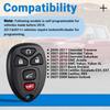 Car Key Fob Compatible with GMC Acadia 2007-2016 Yukon XL/Chevy Suburban Tahoe Traverse/Cadillac Escalade SRX/Buick Enclave Keyless Entry Remote 5