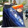 Bleach Japan Anime Cartoon Soft Plush Blanket,Flannel Blanket Throw Blanket for Living Room Bedroom Bed Sofa Picnic Cover Kids