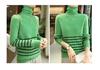 2026 A/W Women's High Neck 100% Wool Patchwork Sweater - Thick, Slim Fit, Versatile Knitwear