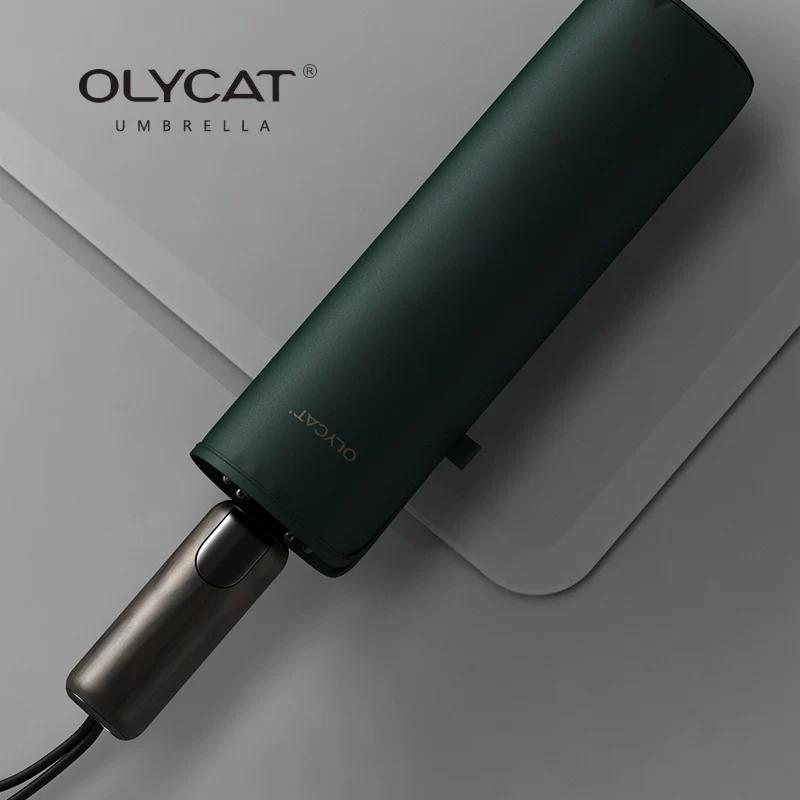 Olycat Men's Business Umbrella, Thickened Umbrella Surface, Fully Automatic, 70% off Folding Ten-Rib Windproof Umbrella, Chinese Style Windproof