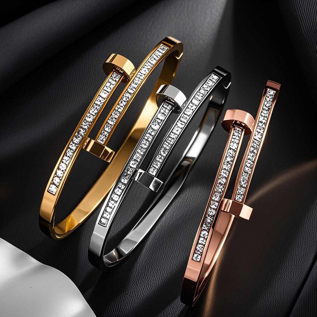 Titanium Steel Bracelet Double-ended Stainless Steel High-end, Light Luxury, Fashionable and Versatile