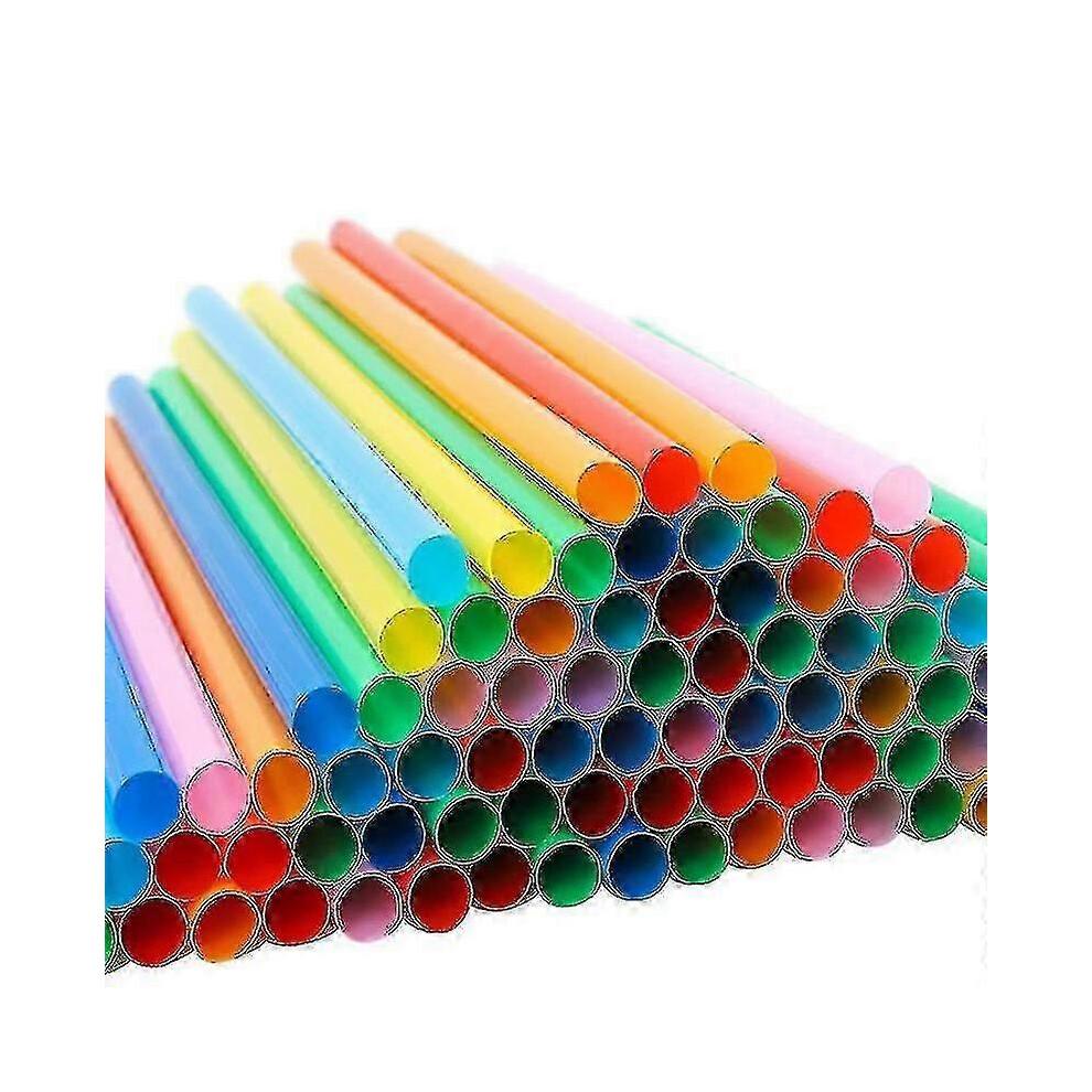 (1000PCS) 300/500/1000pcs 10.3in Jumbo Straws Smoothie Straws Milkshake Straws Extra Wide Extra Long Assorted Bright C