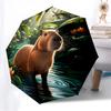 1pc Capybara, Jungle Fashionable Automatic Opening/Closing Folding Umbrella with 8 Iron Bones, Plastic Handle yy251015054