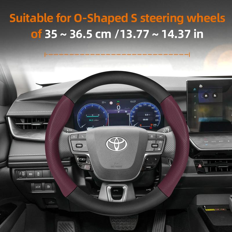 Nlzh6 Для Toyota Чехол на руль из перфорированной кожи с текстурой под карбон Chr Yaris Auris Corolla Rav4 Land Cruiser Prado Hilux