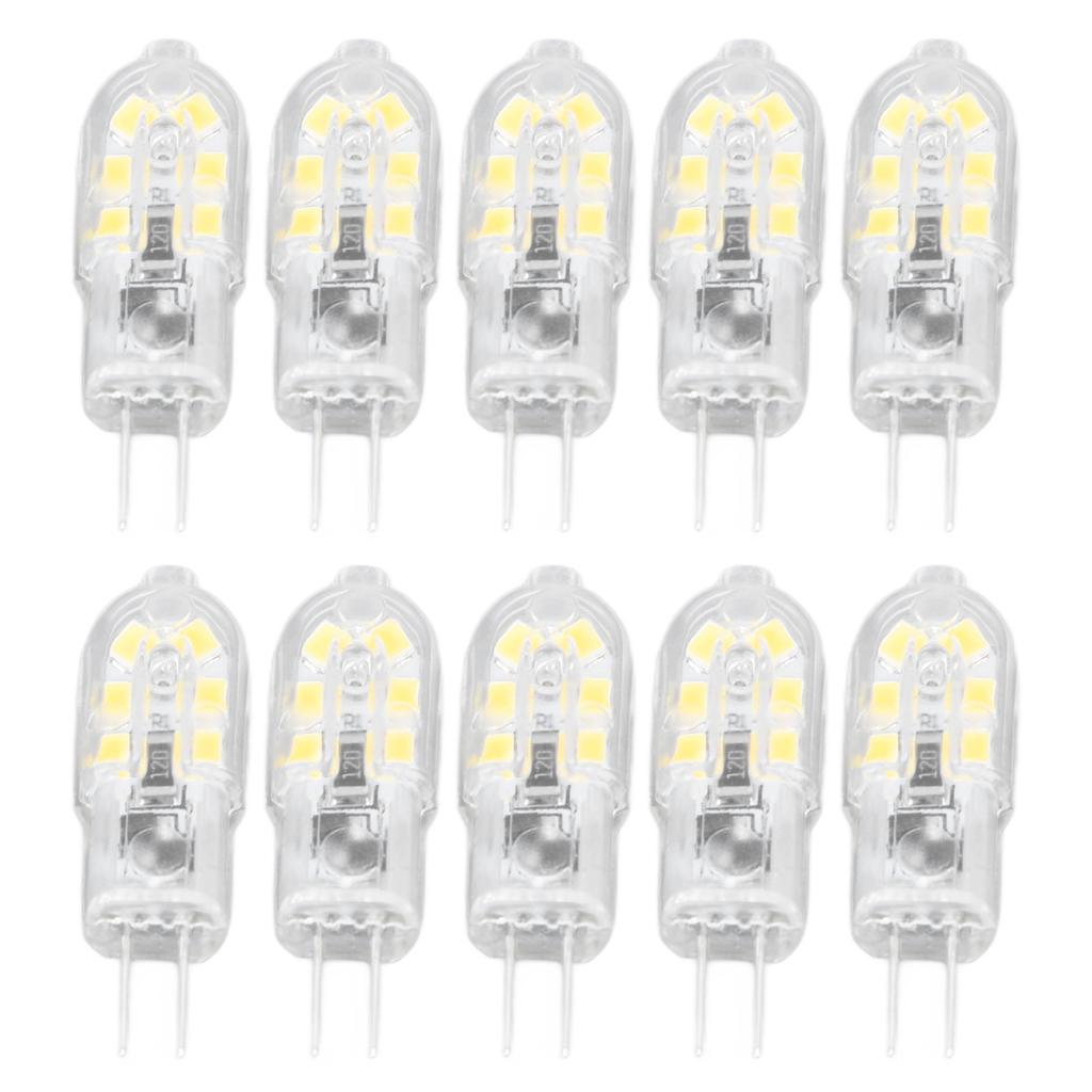 10Pcs G4 LED Bulb Brightness Dimming High Color Rendering Transparent Shell Light Bulbs for