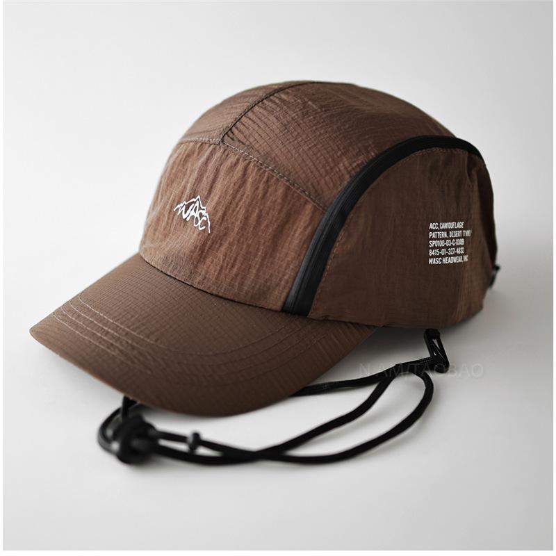 Fashion Hat Japanese drawstring outdoor camping hiking baseball cap men's and women's summer quick-drying light face small visor