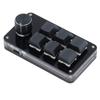 Macro Mechanical Gaming Keyboard 6 Keys 1 Knob Programming Macro Pad for Laptop Computers