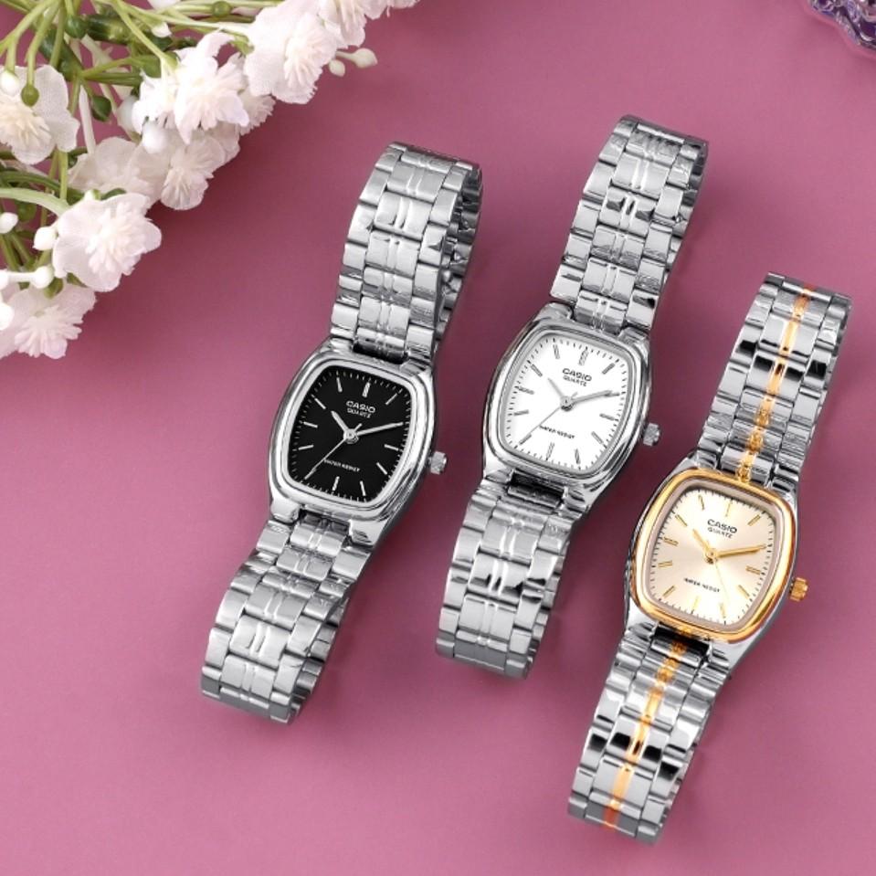 Casio Женские классические официальные часы с квадратным и круглым циферблатом, минеральное стекло, 5 цветов