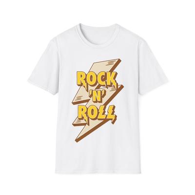 Футболка Rock'N'Roll, Футболка с логотипом рок-музыки, Подарок для фаната рока, Топ для рокера