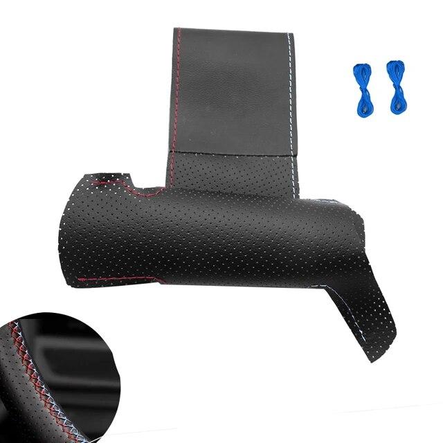 Сшитый вручную автомобильный Стайлинг, чехол из перфорированной кожи из микрофибры на руль для BMW 5 серии E60 E61 2004 2005 2006 2007 08 09