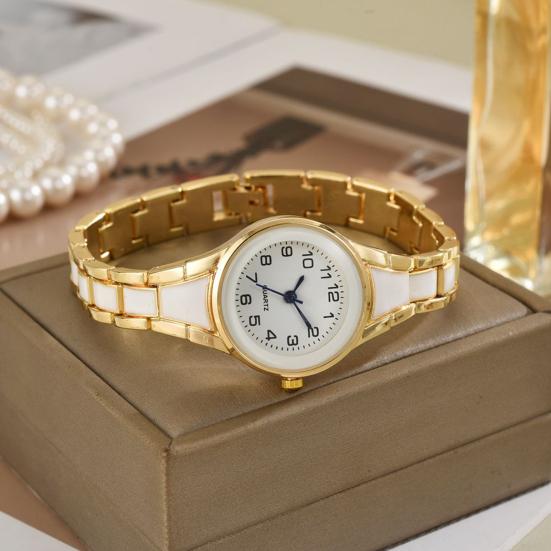 Женские кварцевые часы Круглый ремешок Наручные часы Ремешок Аналоговые часы Контрастный циферблат Тонкий женский браслет Подарок