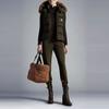 Moncler Осенне-зимняя коллекция 2022 года Однотонные Брюки-джоггеры с drawstring и манжетами Женские брюки Зеленый H20938H00012809LC833