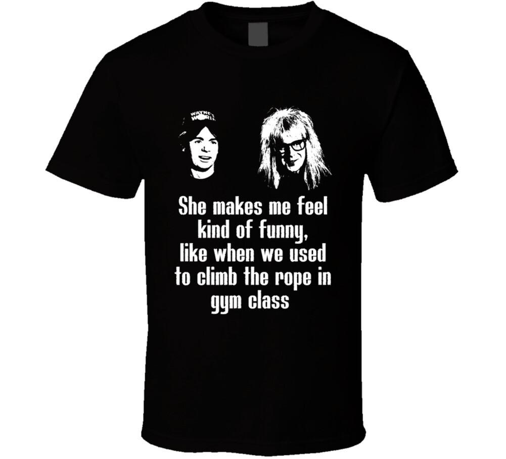 Wayne's World Movie Quote Gym Class Fan T Shirt