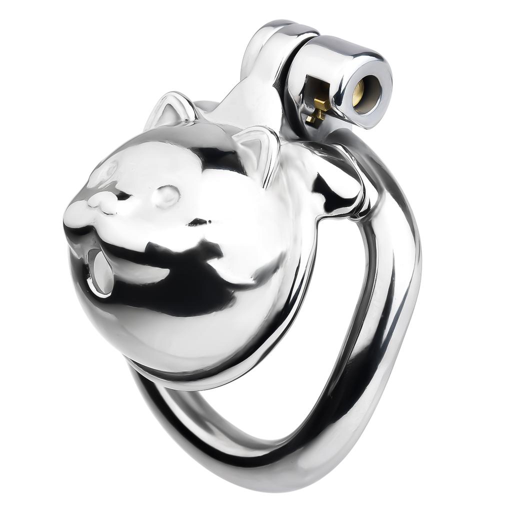 FRRK Metal Male Chastity Cage for Men Sex Bondage Cock Penis Fetish BDSM Sex Toys With Anal Plug Prostate Massage Wand