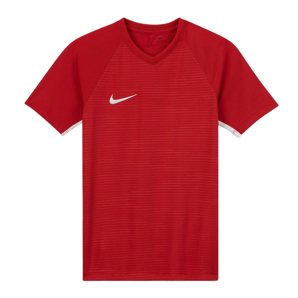 Nike Пуловер Dri-Fit с V-образным вырезом, удобный, свободный, с коротким рукавом, детские топы 894111-657