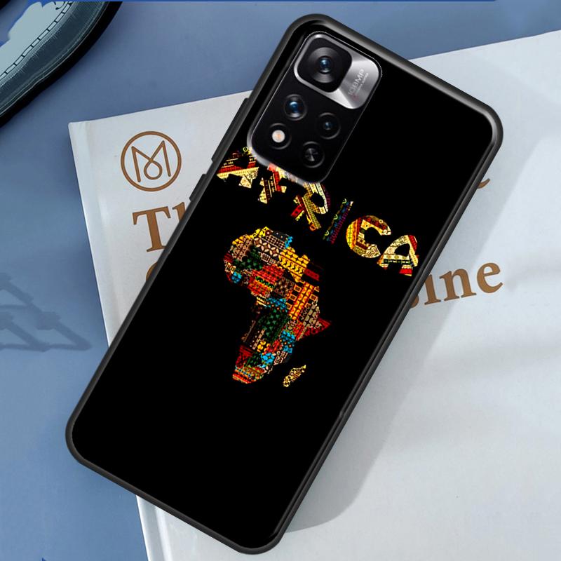 Africa Map Geography Painted Case For Xiaomi Redmi Note 14 13 11 9 10 12 Pro 9S 10S 11S 12S Redmi 10C 12C 13C 14C Cover