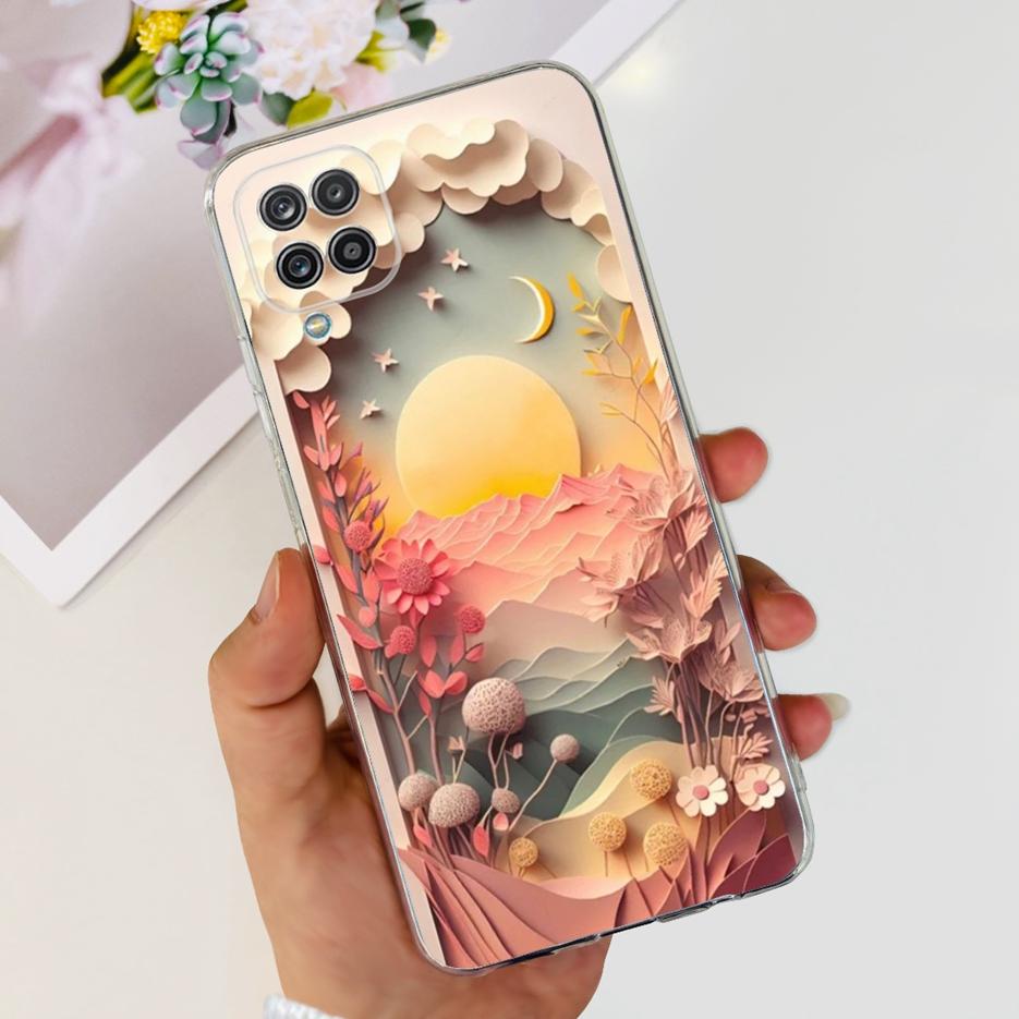Чехол для Samsung Galaxy A12 F12 M12 Модный Расписной Чехол Прозрачные Силиконовые Чехлы для Телефона Для Samsung A12 M 12 Galaxy M12 Мягкие Fundas