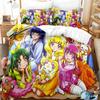 Улыбнитесь, PreCure! Комплект постельного белья Односпальный Полуторный Двуспальный Кинг-сайз Комплект для кровати Взрослый Детский Спальня Пододеяльник Комплекты 3D принт Каваи Аниме Кровать