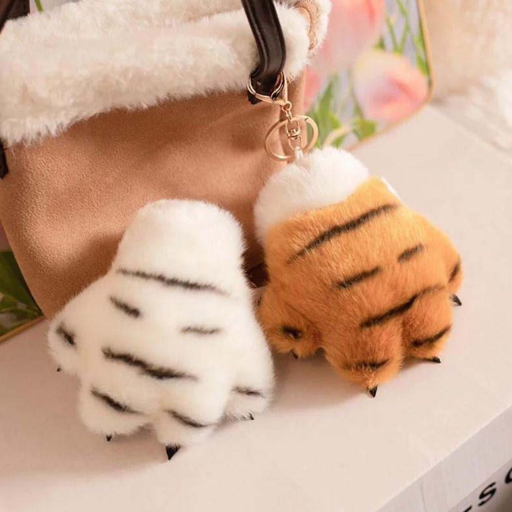 Claw Plush Tiger Claw Plush Pendant Paw Holder Tiger Plush Toy Bag Decoration