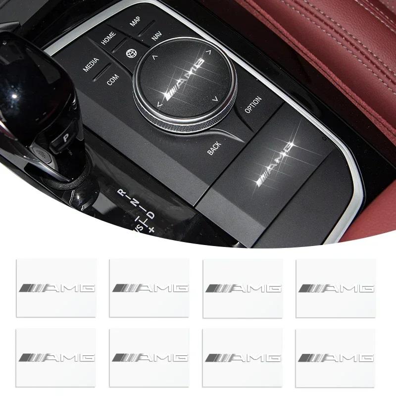 Car Metal Emblem Wiper Stickers Reflective Styling Decals For Mercedes Benz AMG A E B C GLA GLC GLE Class W166 W176 W204 W205 EE10