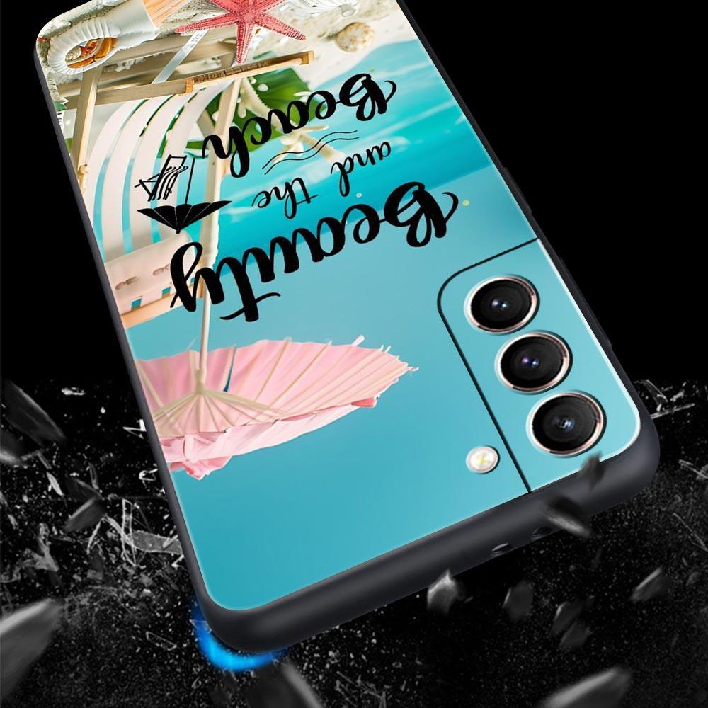 Летний пляжный чехол для телефона для Samsung Galaxy S26 S25 S24 S23 S22 S20 S21 FE Ultra S25 Edge Plus 5G Мягкий ТПУ корпус Fundas Сумка