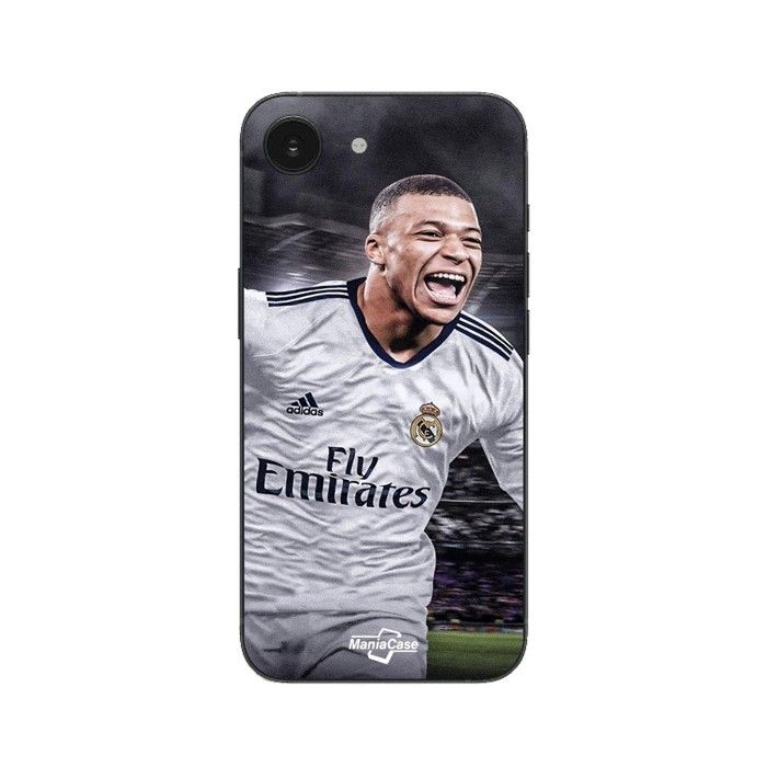 Coque de téléphone - MANIACASE - iPhone SE 2024 - Kylian Mbappe - Silicone TPU - Noir